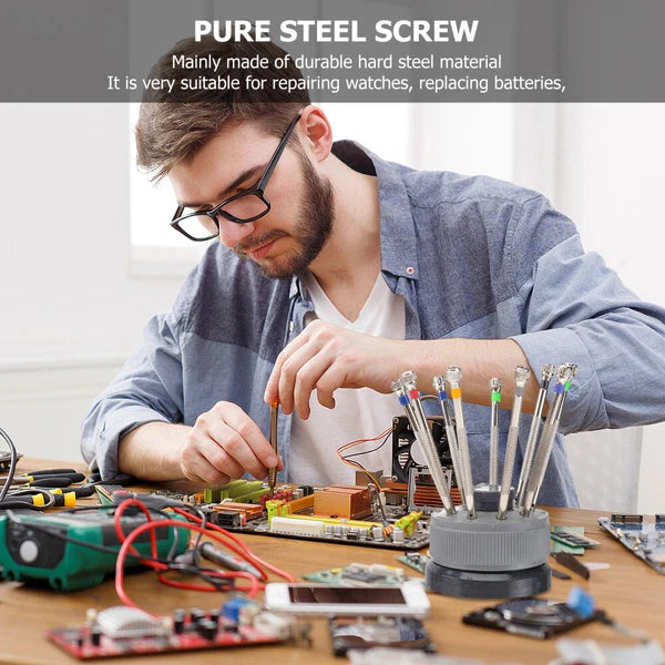 9pcs Flat Slotted Screw Driver Set 0.5mm-2.5mm Precision Watch Repair Tools