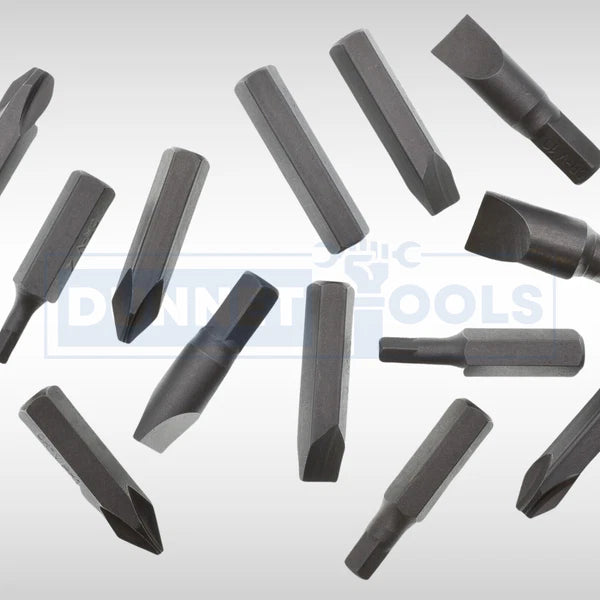 13pc Impact Screwdriver Bit Set CR-V Steel 3/8” Hex Shank Heavy Duty  Phillips