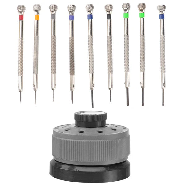 9pcs Flat Slotted Screw Driver Set 0.5mm-2.5mm Precision Watch Repair Tools