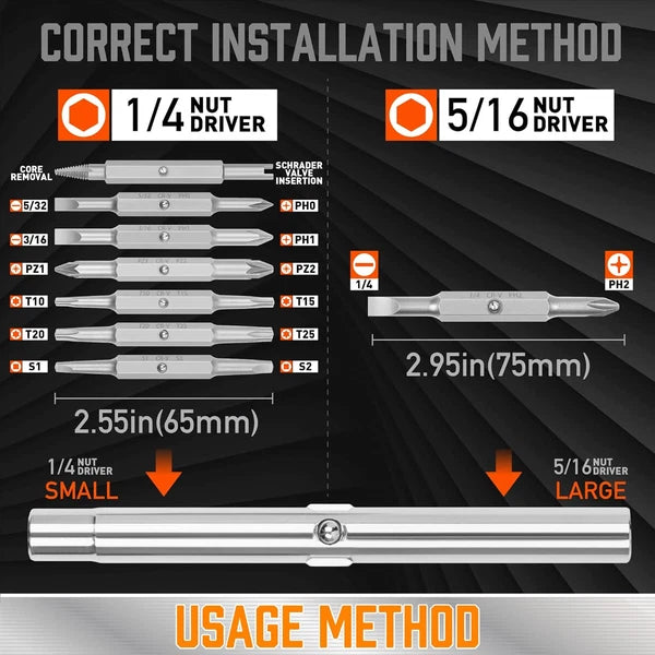 18-In-1 Multi-Bit Screwdriver Set Tool All in One, Portable Multi-Purpose Screwd