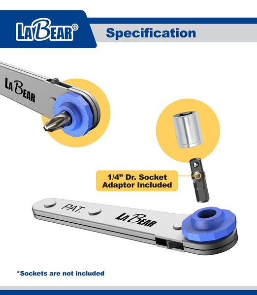 Ultra Low Profile Mini Ratchet Wrench Set with 12-Piece Drive, Chrome Vanadiu...