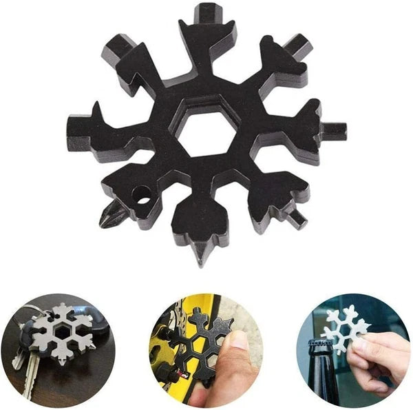 18 in 1 Snowflake Multi Tool Stainless Portable Steel Multi-Tool for Outdoor