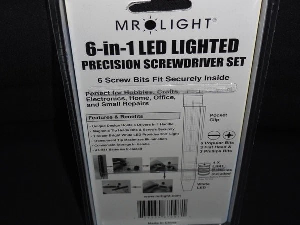 6-in-1 Led Lighted Precision Screwdriver Set by MrLight