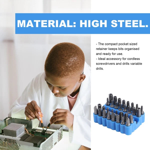 33 Pcs Hexagon Bit Security Screw Set Tamper Proof Extension Bits