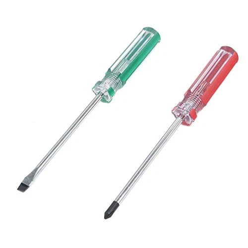 Magnetic Screwdriver Set 2 PCS, Magnetic 5mm Phillips and 5x100mm Red, Green