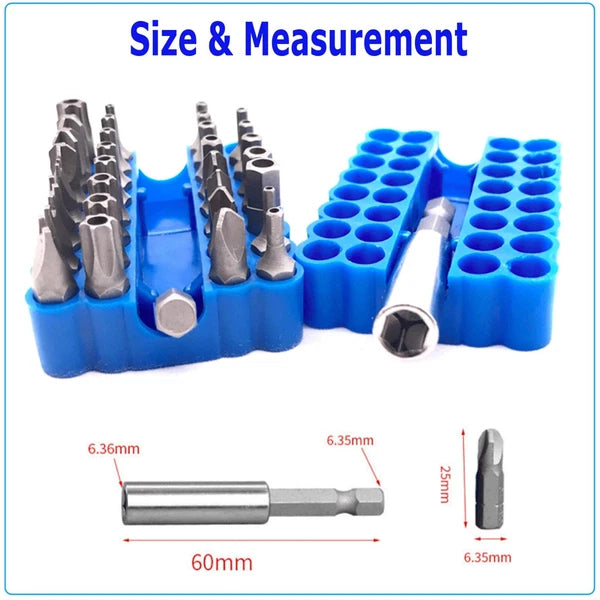 Tri Wing Screwdriver 33 Torx Bit Set Tamper Proof Security Torq Hex Star Spanner