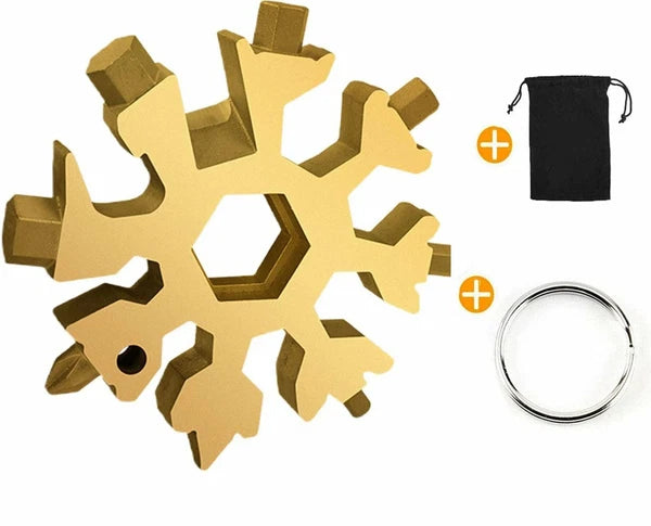 18 in 1 Snowflake Multi Tool Stainless Portable Steel Multi-Tool for Outdoor