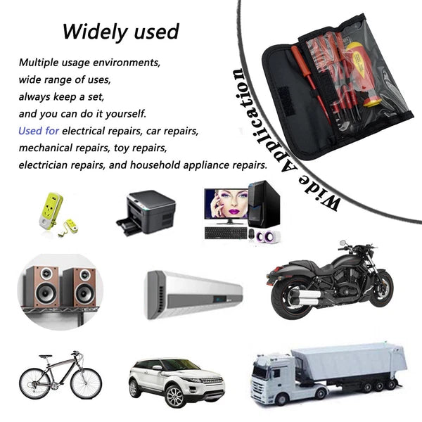 7Pcs Screwdriver Set Phillips Flat Slotted Electrician Multi-purpose Insulated