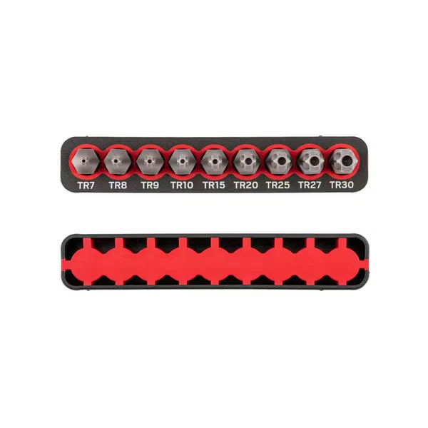 1/4 In. Torx Security Bit Set with Rail (9-Piece) (TR7-TR30)