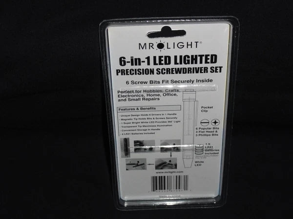 6-in-1 Led Lighted Precision Screwdriver Set by MrLight